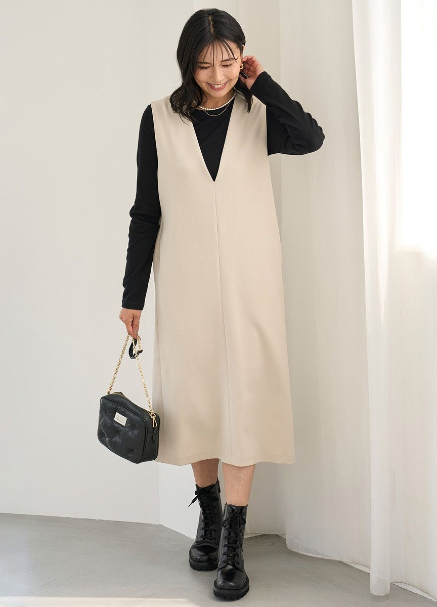 棉混喀什米爾圓領上衣